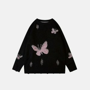 youthful butterfly journey sweater   iconic & vibrant style 3513