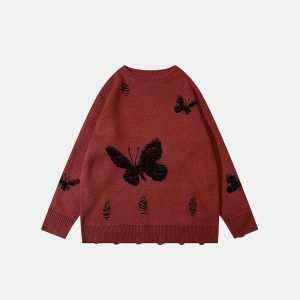 youthful butterfly journey sweater   iconic & vibrant style 3585