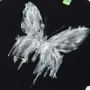 youthful butterfly print tee   vibrant & trendy streetwear 3532