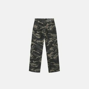 youthful camo cargo pants mid waist & streetwise comfort 4512