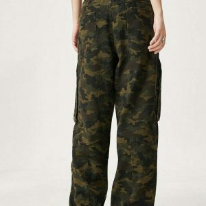 youthful camo cargo pants mid waist & streetwise comfort 8321