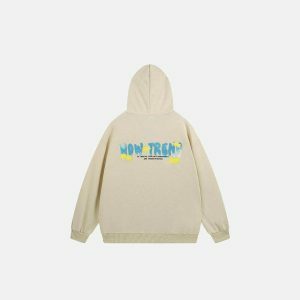 youthful cartoon star graphic hoodie   chic & dynamic 4401