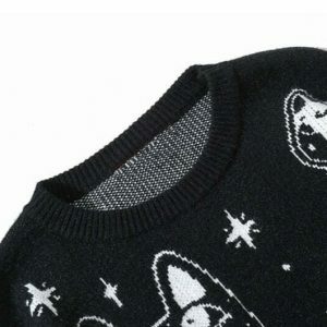 youthful cat's dreams sweater   quirky & comfortable style 8738