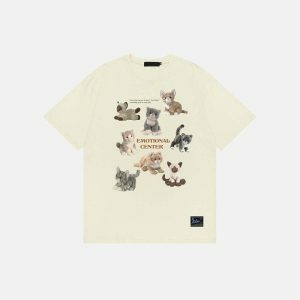 youthful cat doll graphic tee   streetwear icon 6826