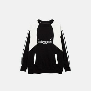 youthful color block sweatshirt unlimited style & comfort 1489