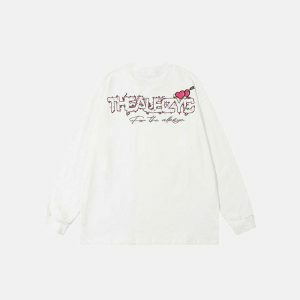 youthful comics rabbit sweatshirt oversized & trendy 8055