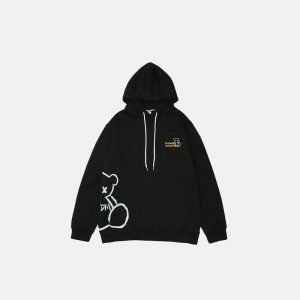 youthful crashed bear hoodie streetwear icon 3384