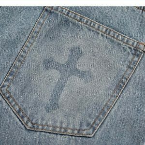 youthful cross denim jeans inflame design iconic style 7605