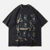 youthful doberman dog tee oversized & washed look 2501