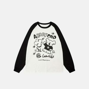 youthful dog landscape print sweatshirt iconic design 7023