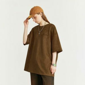 youthful embroidered oversized tee loose & trendy fit 8174