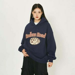 youthful endless road hoodie oversized & trendy comfort 3441