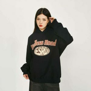 youthful endless road hoodie oversized & trendy comfort 8090