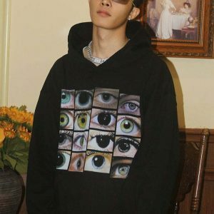 youthful eyes wall hoodie   dynamic urban streetwear 5544