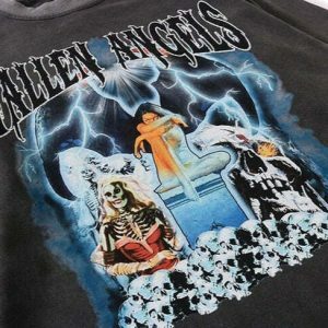 youthful fallen angels sweatshirt edgy & iconic design 5632