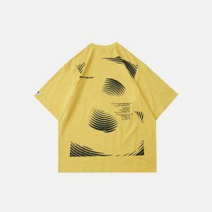 youthful finger print graphic tee oversized & trendy 1746