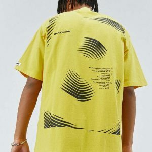 youthful finger print graphic tee oversized & trendy 7271