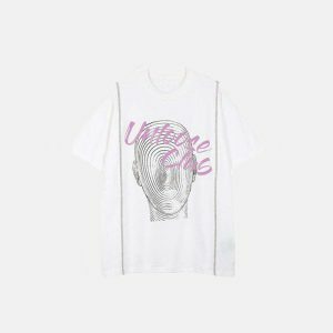 youthful fingerprint head tee dynamic urban design 8669