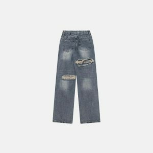 youthful food court embroidered denim urban & trendy 4216