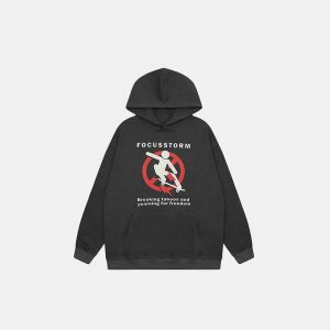 youthful freedom hoodie   dynamic & trendy streetwear 2815