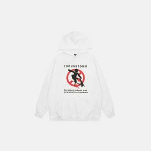 youthful freedom hoodie   dynamic & trendy streetwear 8298