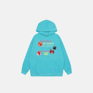 youthful fruit graphic hoodie vibrant & trendy comfort 6455