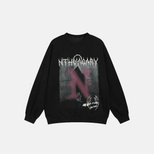 youthful grim reaper sweatshirt   trendy & bold design 6809