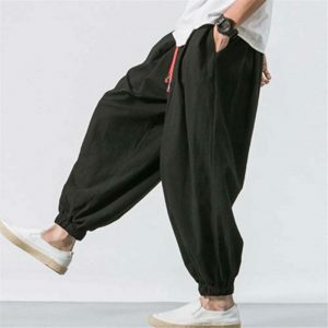 youthful harem sweatpants elastic waist & loose fit 4227