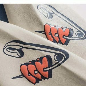 youthful heart letter varsity jacket iconic print design 1935