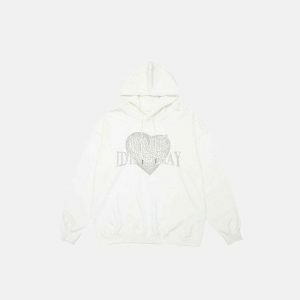 youthful heart print hoodie   chic & custom streetwear 5114