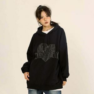 youthful heart print hoodie   chic & custom streetwear 5115