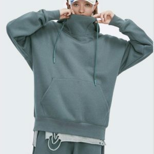 youthful high neck hoodie elevated streetwear design 1328