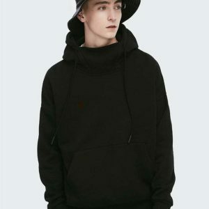 youthful high neck hoodie elevated streetwear design 8589