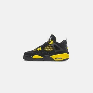 youthful high neck sneakers in black & yellow dynamic design 2259