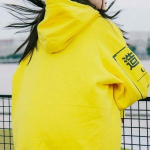 youthful japanese letter print hoodie iconic street style 2054