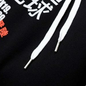 youthful japanese letter print hoodie iconic street style 8070