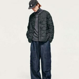 youthful large pocket cargo pants   baggy & trendy fit 6220