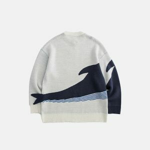 youthful lonely whale sweater   oceanic charm & style 1890