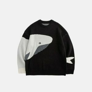 youthful lonely whale sweater   oceanic charm & style 7198