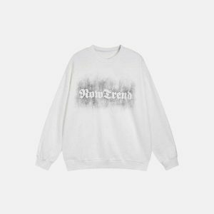 youthful long sleeve sweatshirt with letter print 5197