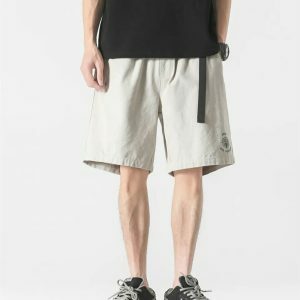 youthful loose belt cargo shorts   streetwear essential 2823