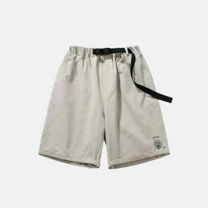 youthful loose belt cargo shorts   streetwear essential 5819