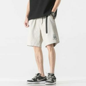 youthful loose belt cargo shorts   streetwear essential 6312