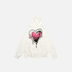 youthful loose letter print hoodie streetwear icon 1074