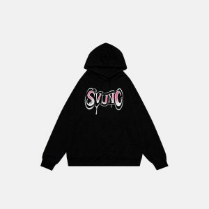 youthful loose letter print hoodie streetwear icon 1105