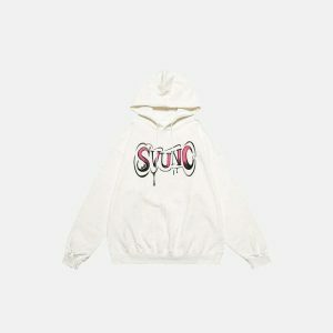 youthful loose letter print hoodie streetwear icon 1272