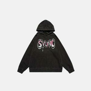 youthful loose letter print hoodie streetwear icon 6607