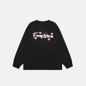youthful love hearts tee long sleeved & chic comfort 1749