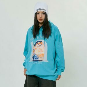 youthful love you graphic hoodie   trendy & cozy streetwear 8154
