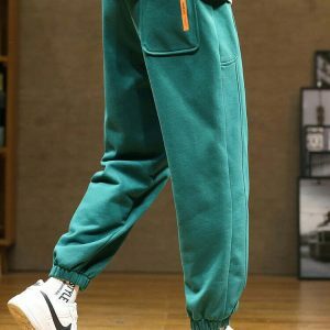 youthful mid waist baggy sweatpants streetwear classic 5692